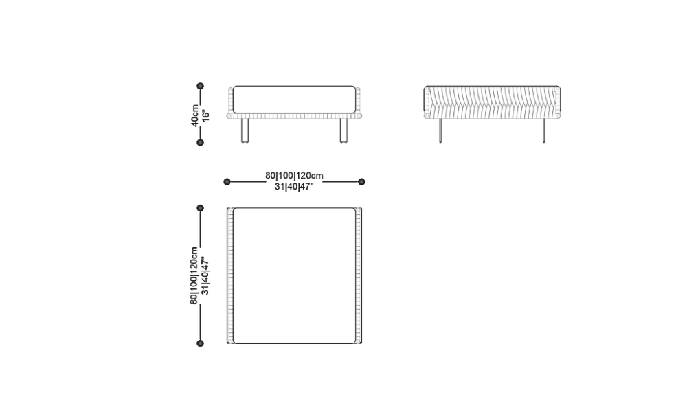 Image of the main dimensions of the product